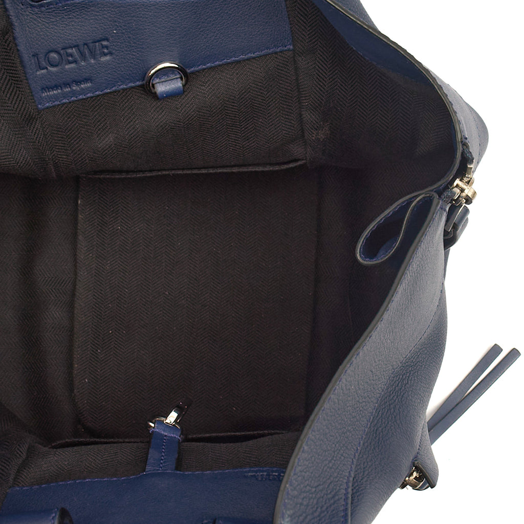 Loewe Tote Hammock - Medium in Blue, Leather