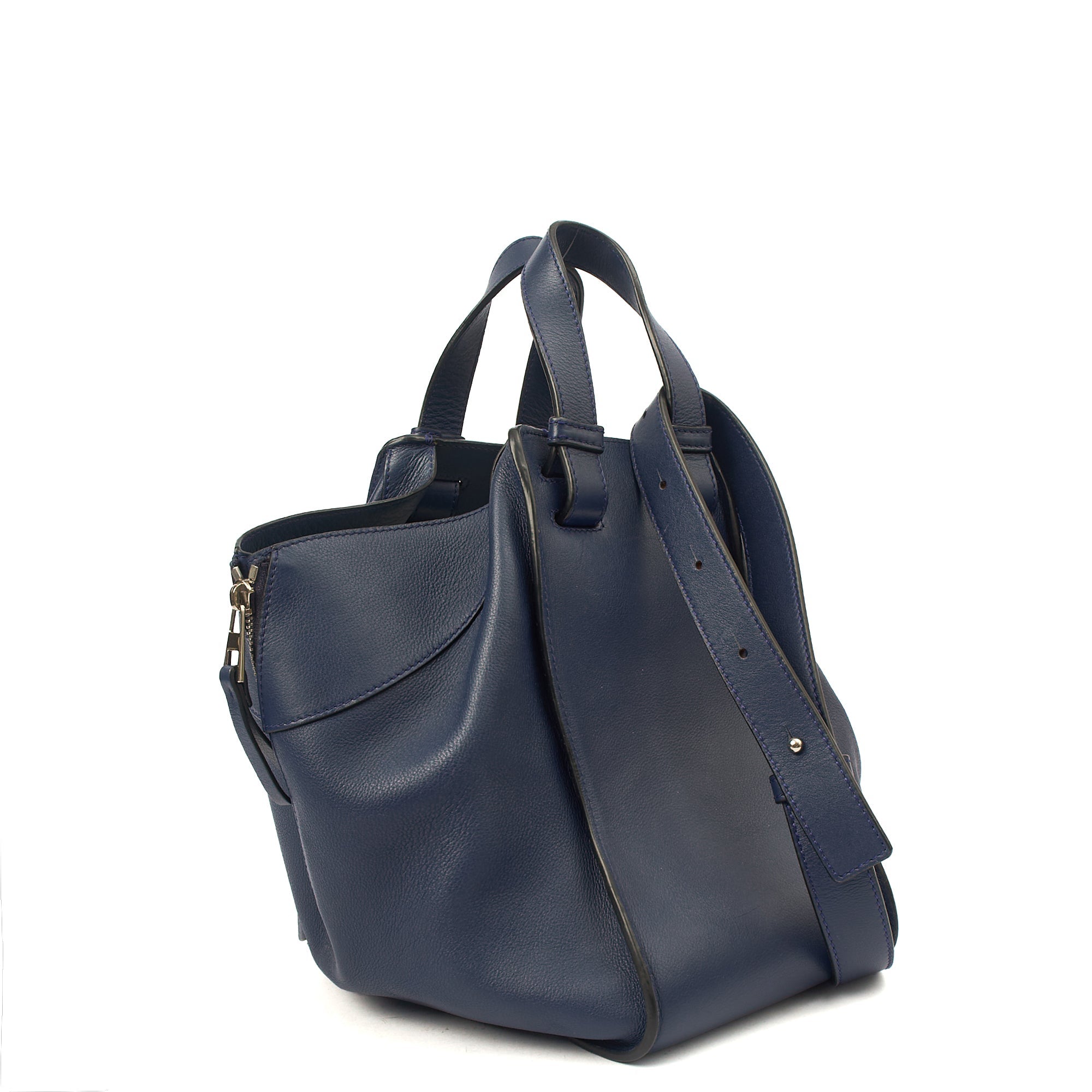 Loewe Tote Hammock - Medium in Blue, Leather