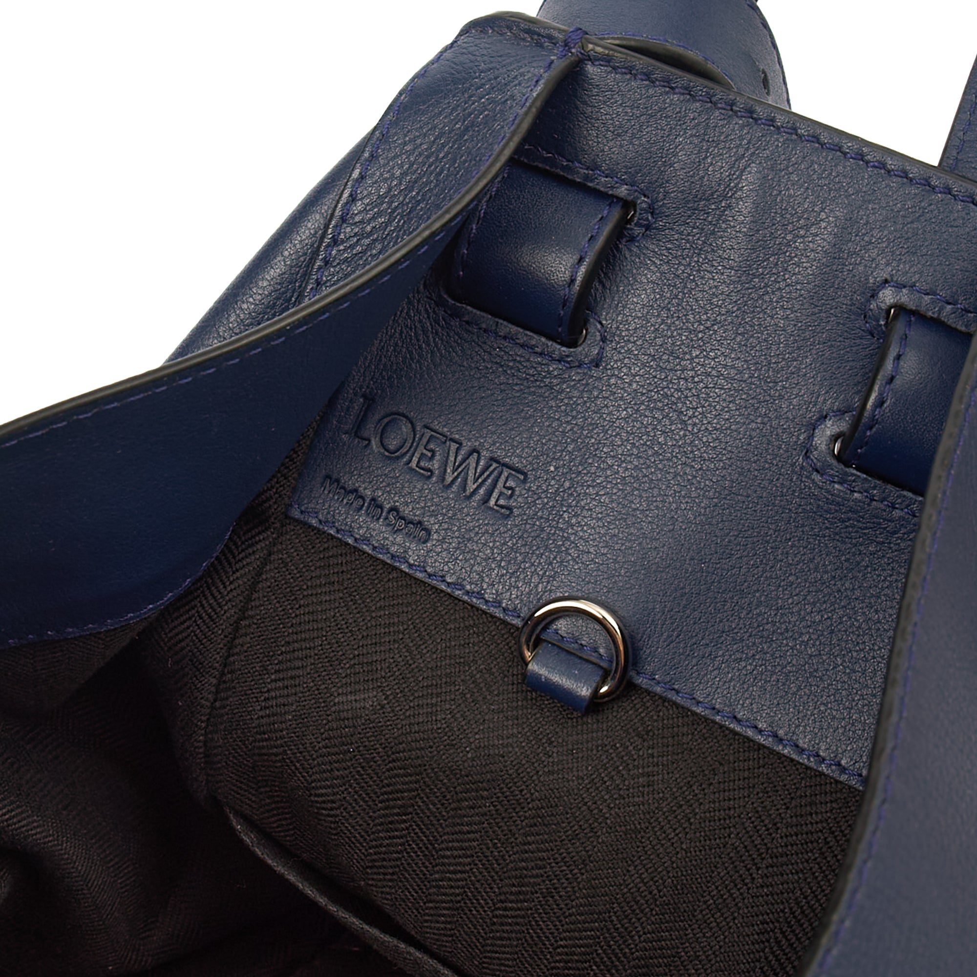 Loewe Tote Hammock - Medium in Blue, Leather