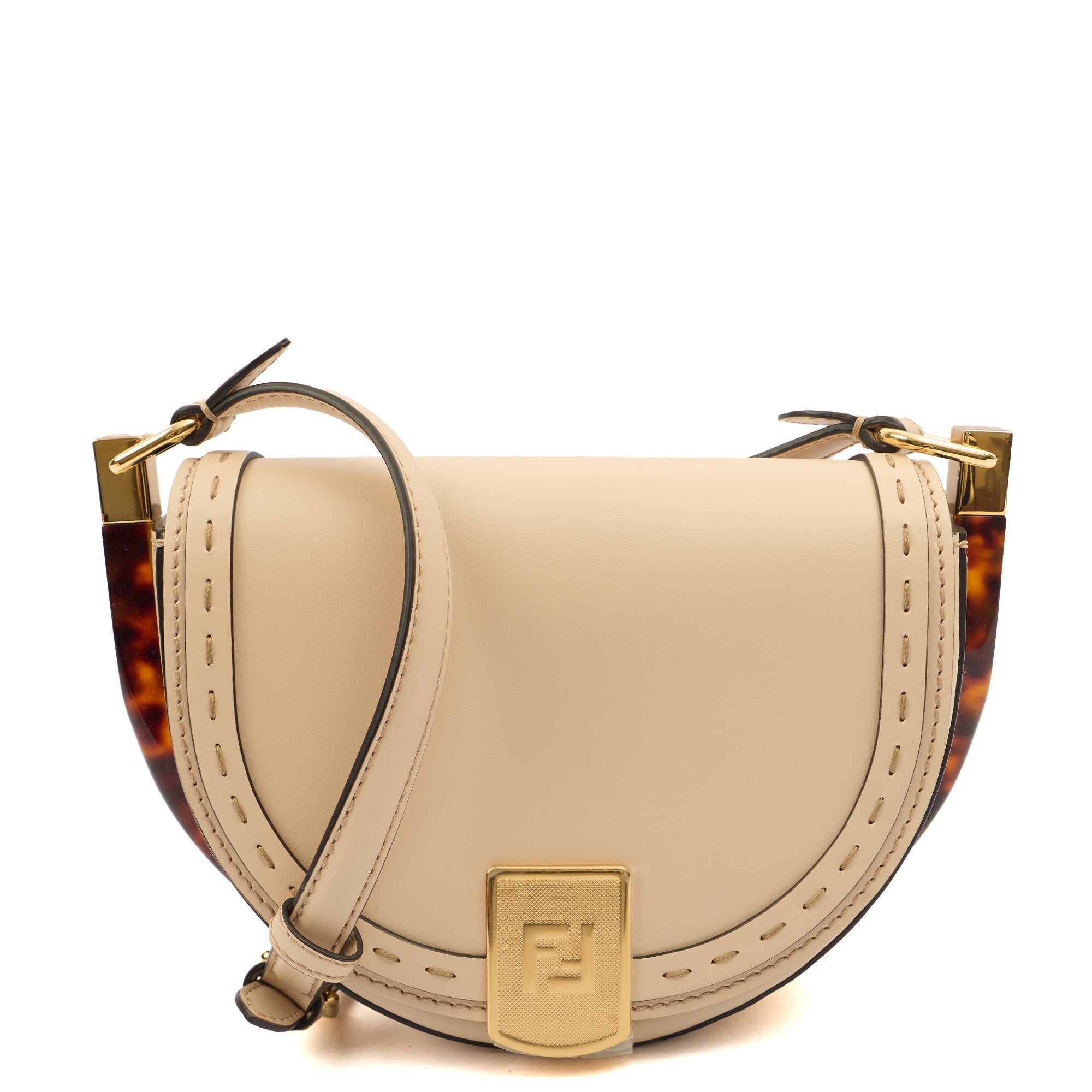 Fendi Cross Body Moonlight in Neutral, Leather