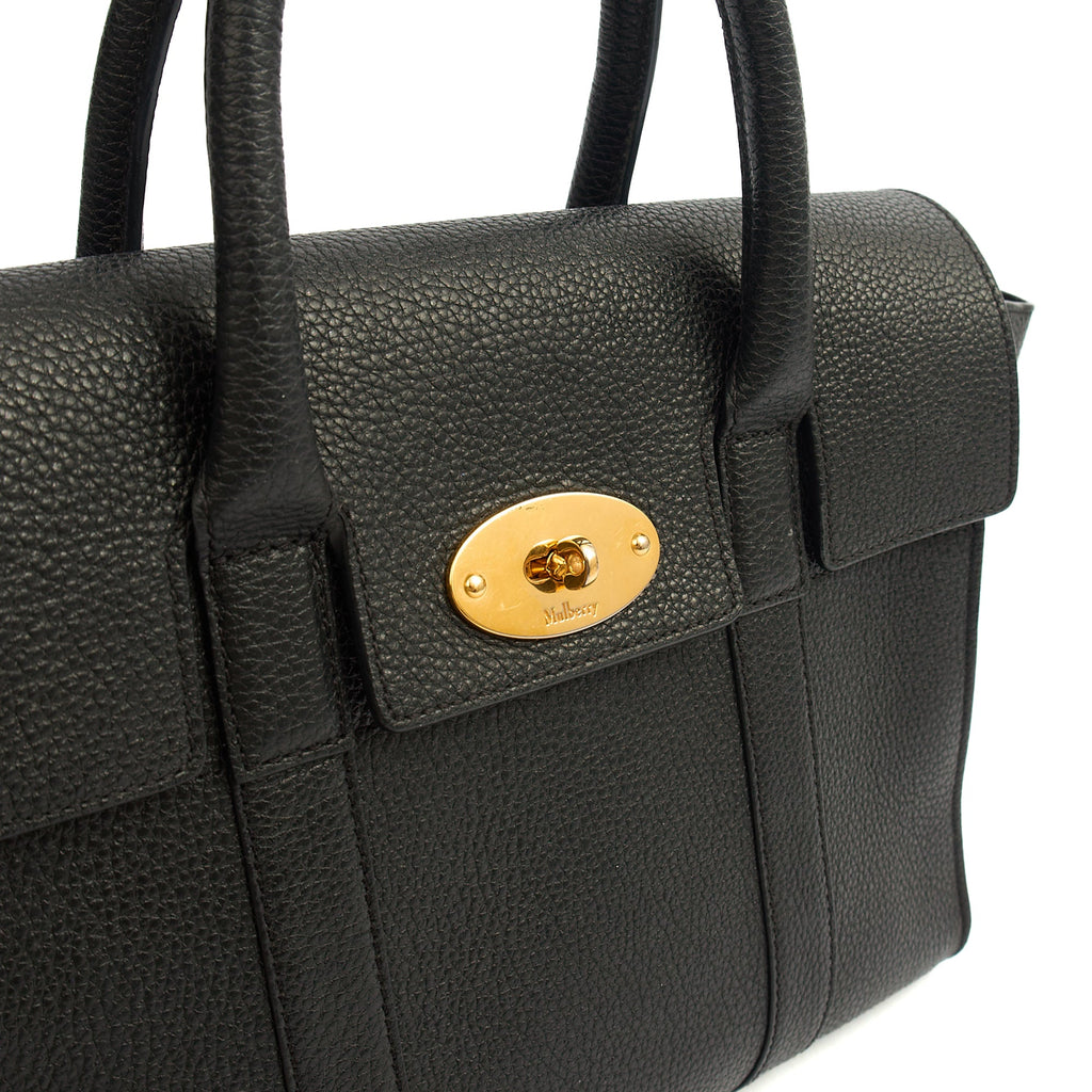 Mulberry Cross Body Bayswater with Strap in Black, Leather
