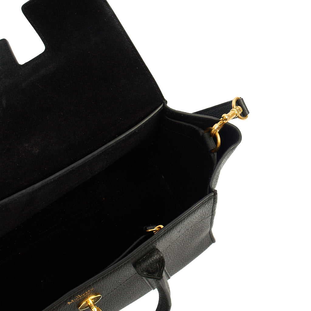 Mulberry Cross Body Bayswater with Strap in Black, Leather