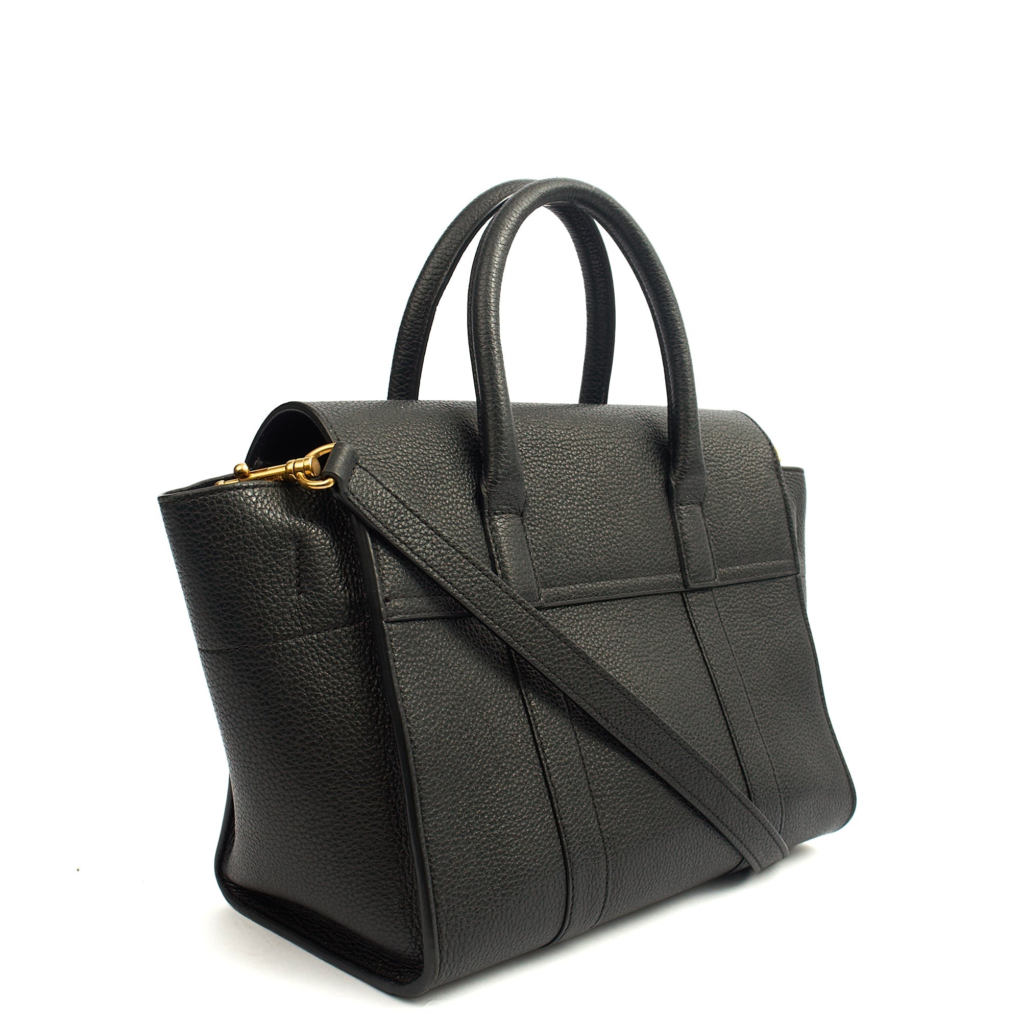 Mulberry Cross Body Bayswater with Strap in Black, Leather