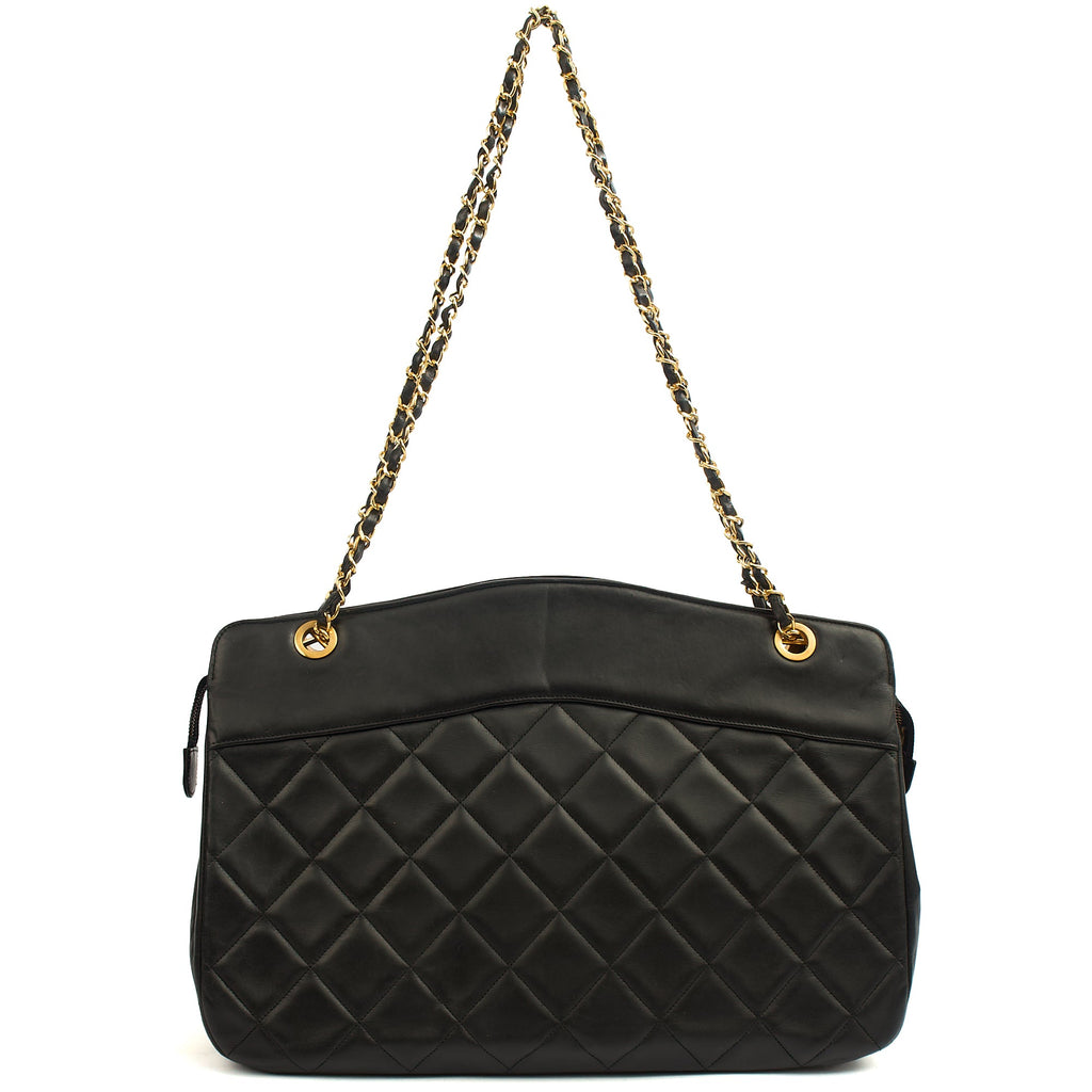 Chanel Tote Vintage Tote in Black, Leather
