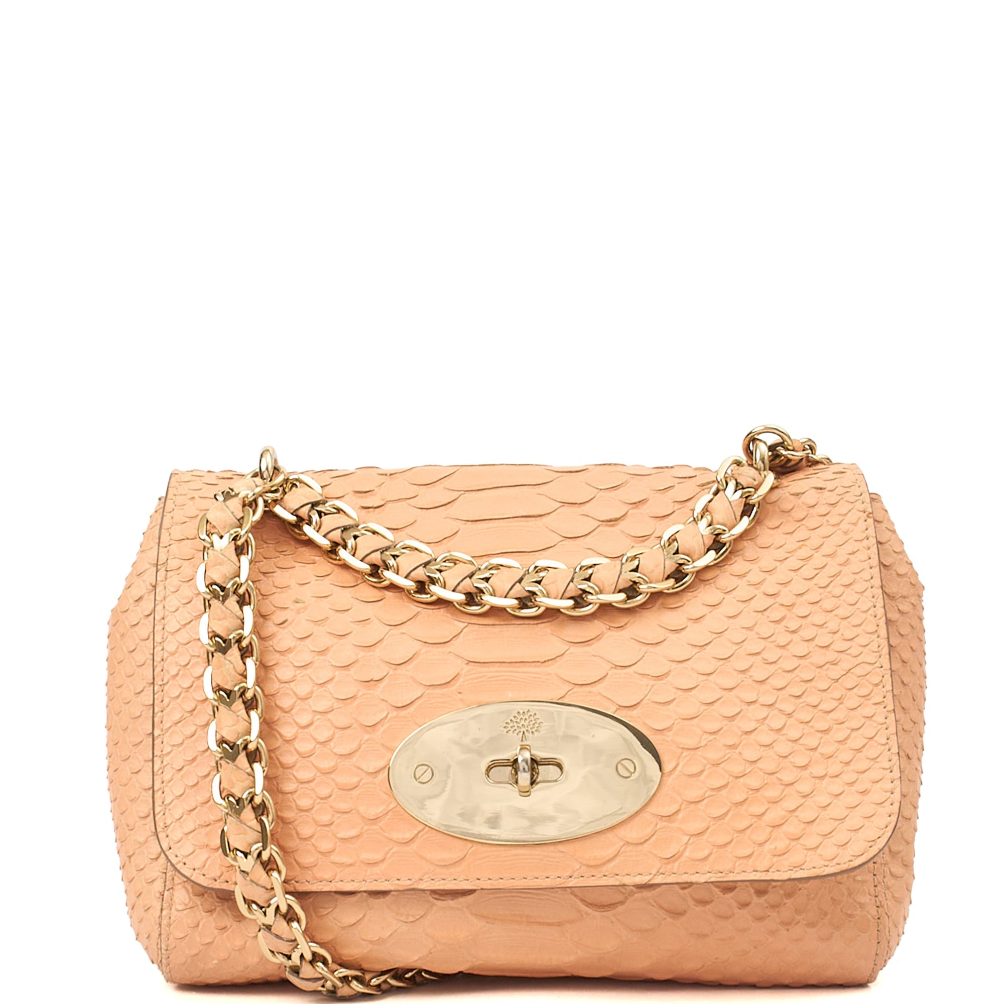 Mulberry Shoulder Bag Cecily  in Coral Orange, Exotic Effect Leather