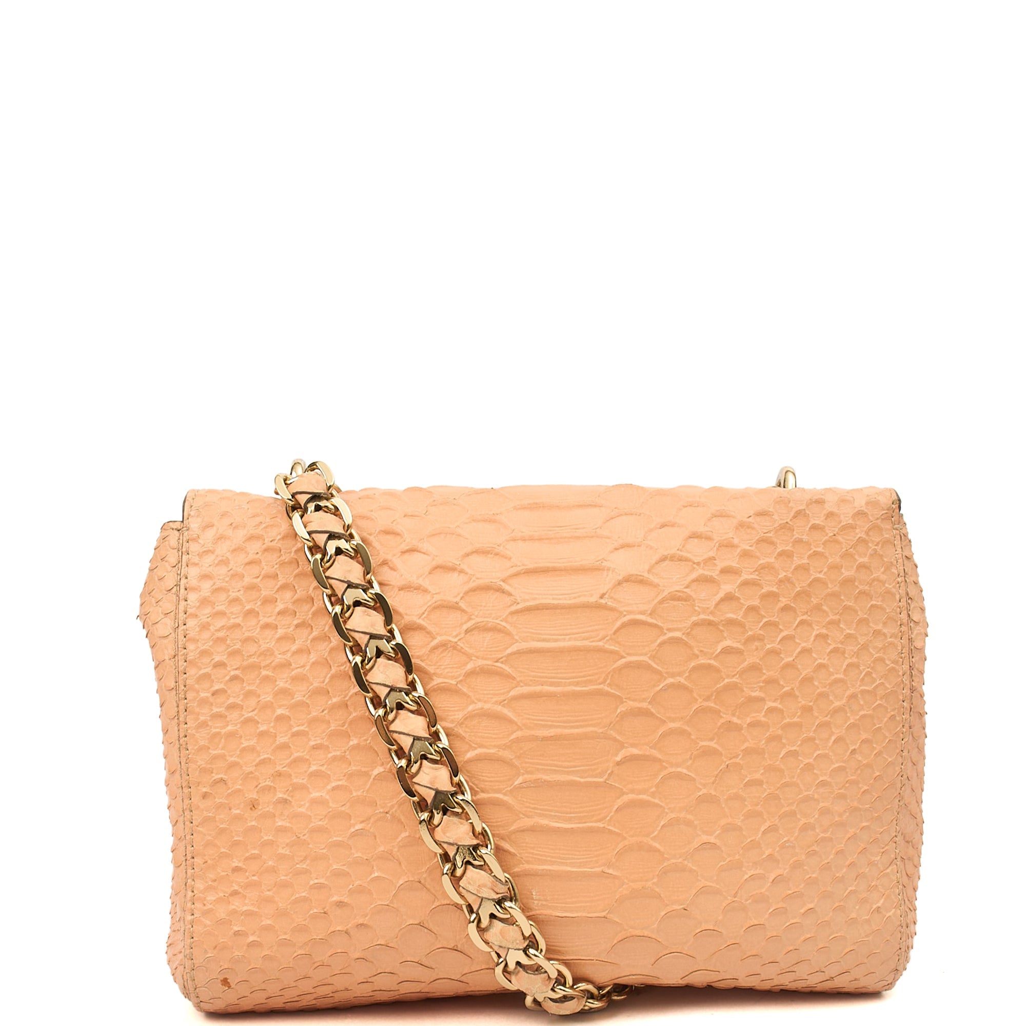 Mulberry Shoulder Bag Cecily  in Coral Orange, Exotic Effect Leather