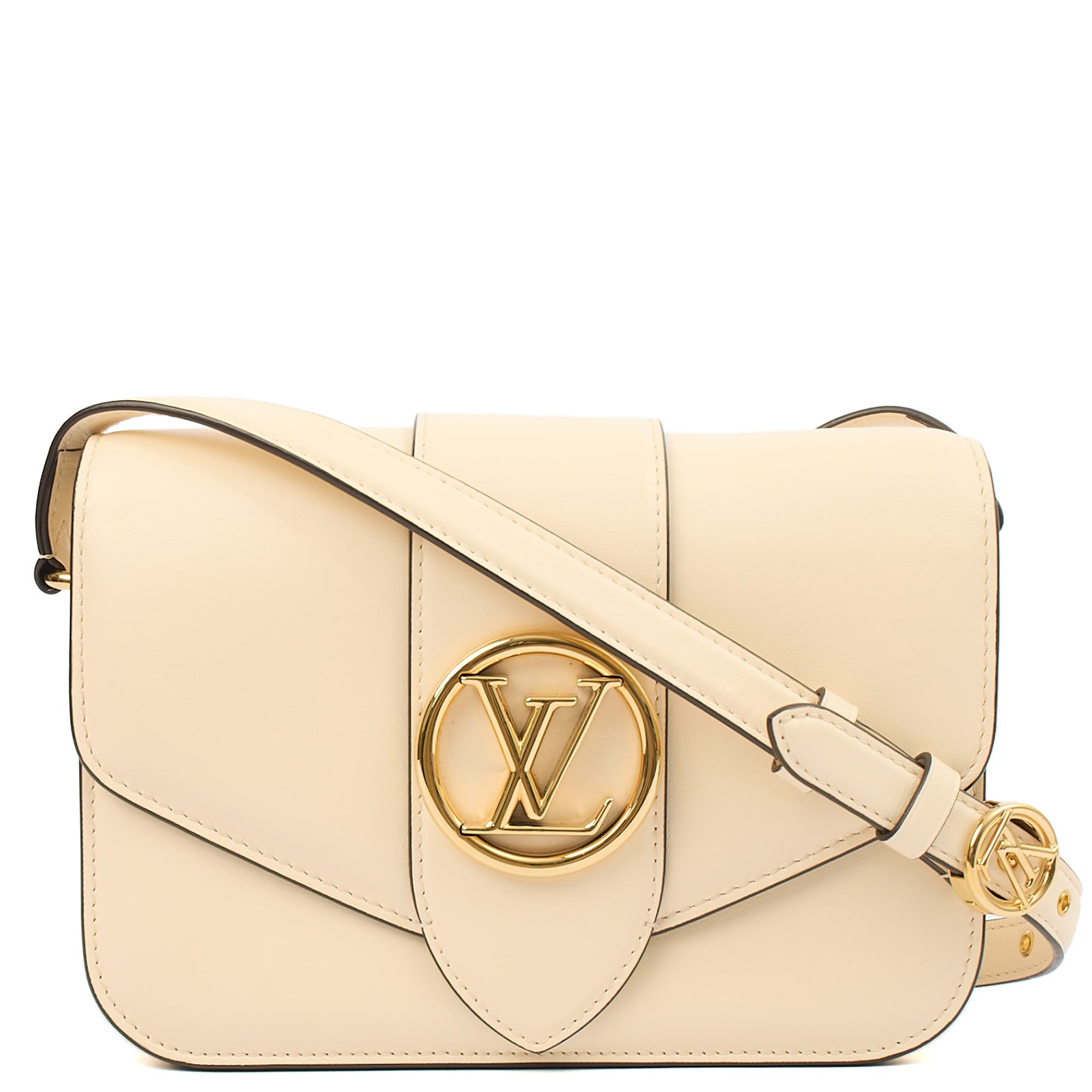 Louis Vuitton Cross Body LV Pont 9  in Neutral, Calfskin Leather