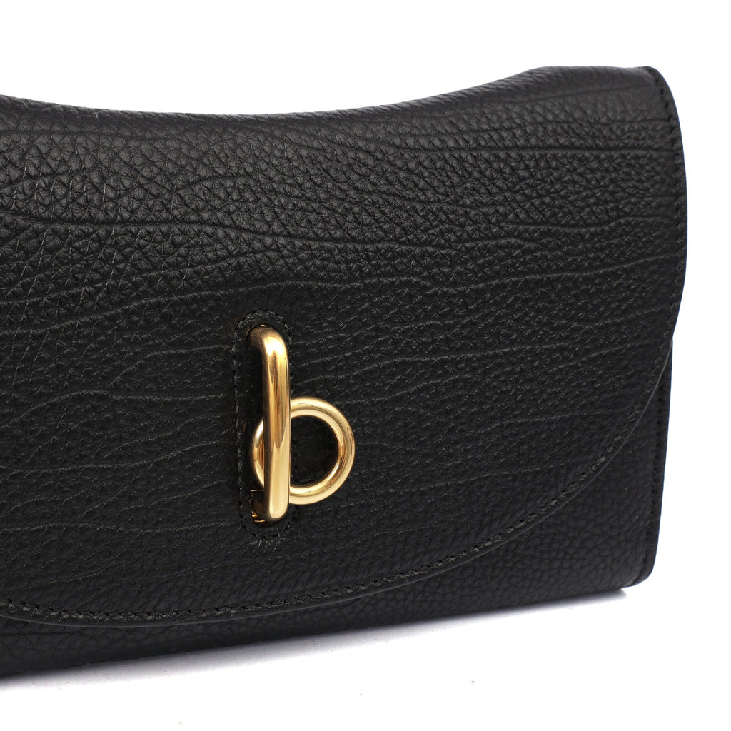 Burberry Cross Body Mini Rocking Horse Bag in Black, Leather