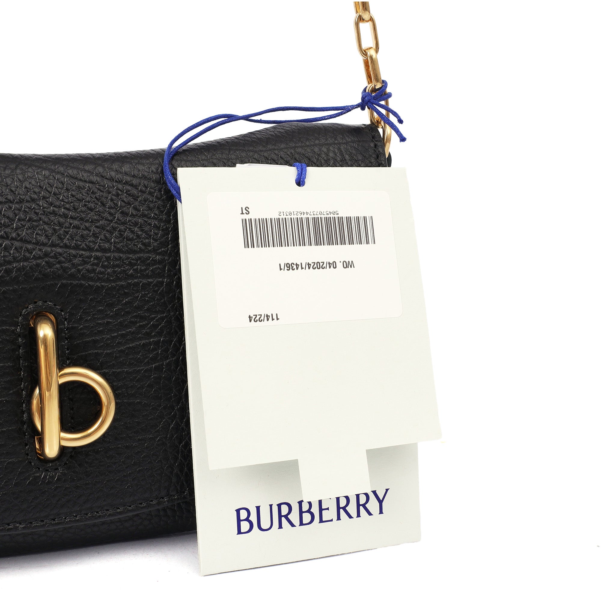 Burberry Cross Body Mini Rocking Horse Bag in Black, Leather