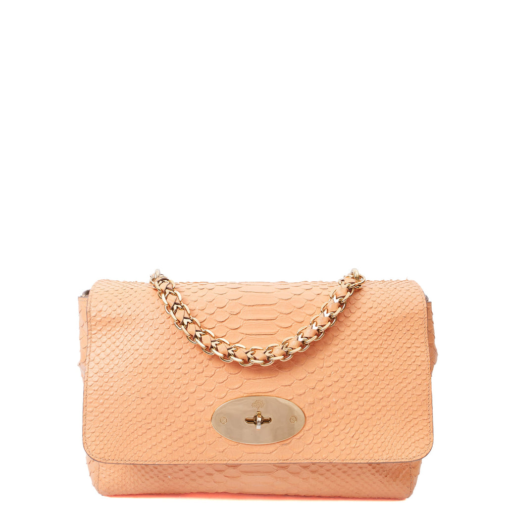 Mulberry Cross Body Cecily  in Plaster Pink, Exotic Effect Leather