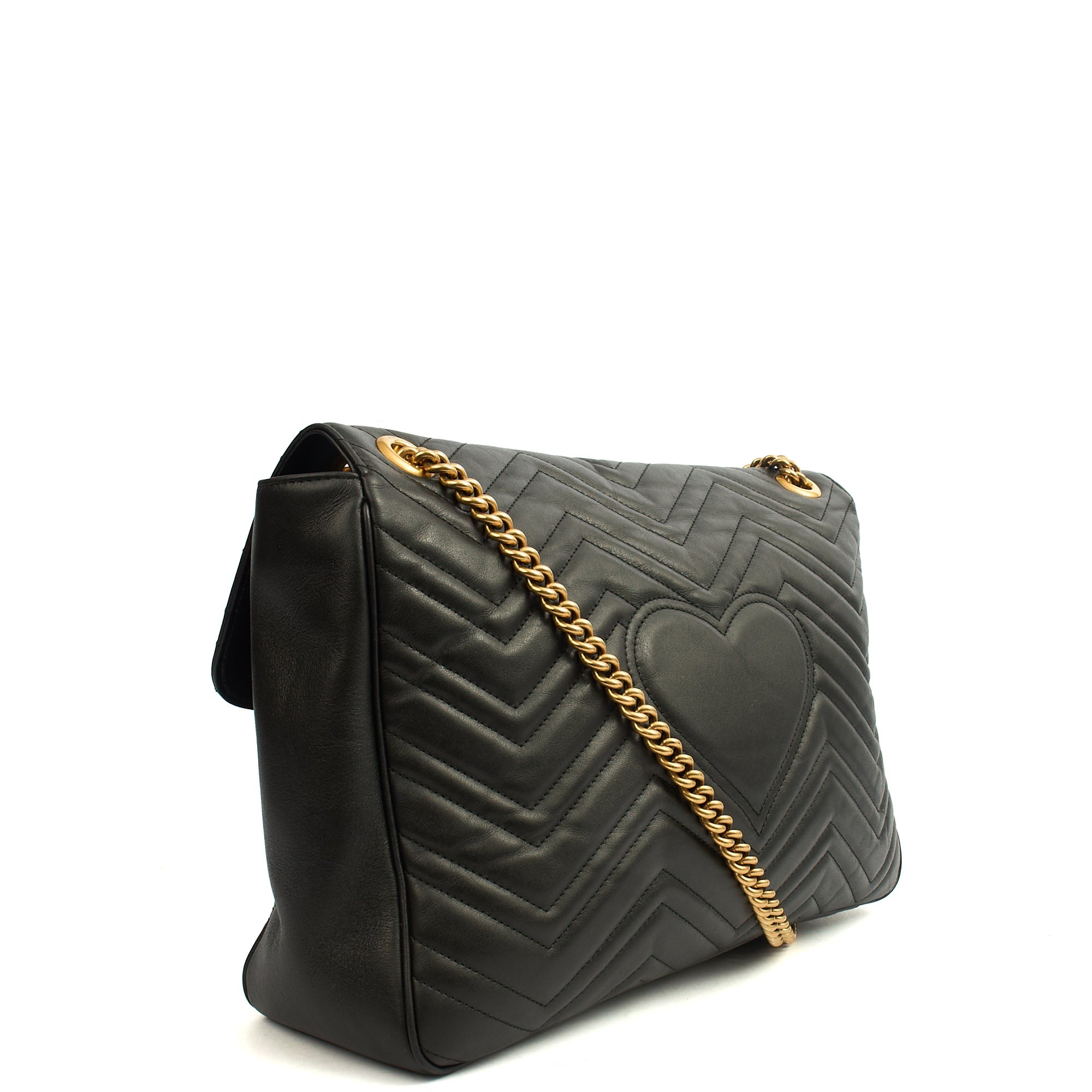 Gucci Shoulder Bag Marmont Shoulder Flap - Large in Black, Leather