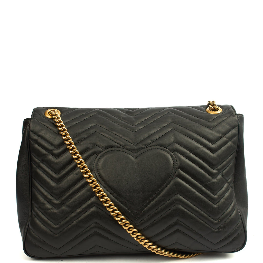 Gucci Shoulder Bag Marmont Shoulder Flap - Large in Black, Leather