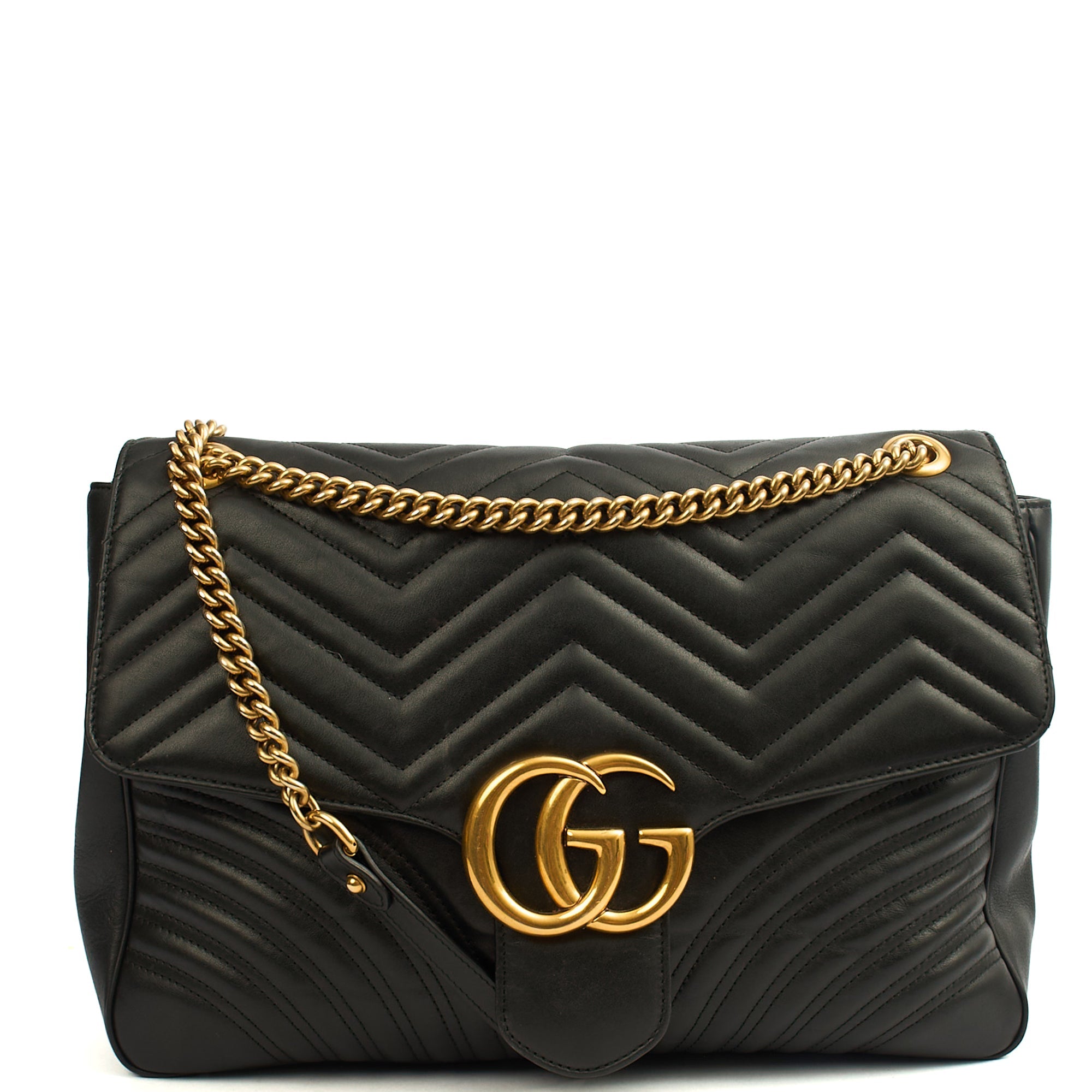 Gucci Shoulder Bag Marmont Shoulder Flap - Large in Black, Leather
