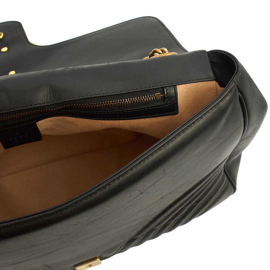 Gucci Shoulder Bag Marmont Shoulder Flap - Large in Black, Leather