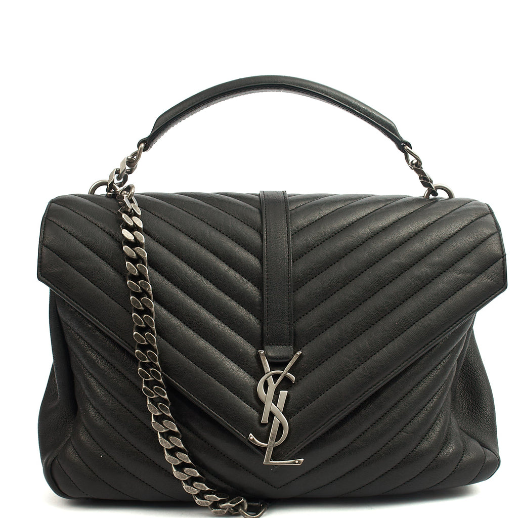 Saint Laurent Cross Body College - Large in Black, Leather