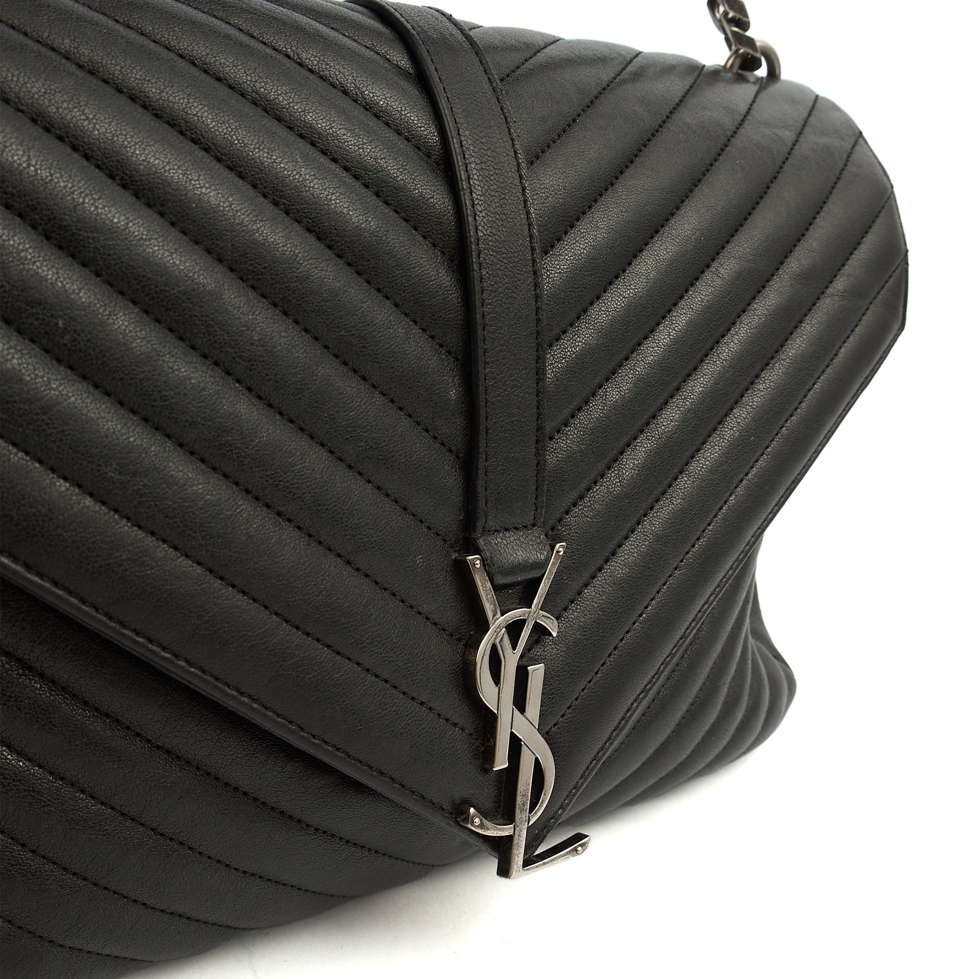 Saint Laurent Cross Body College - Large in Black, Leather