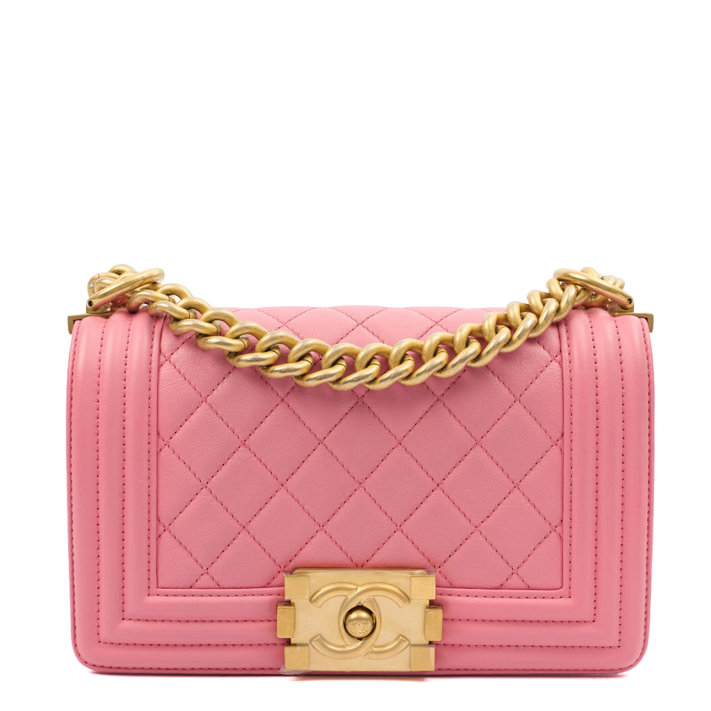 Chanel Mini Bag Boy - Small in Pink, Leather