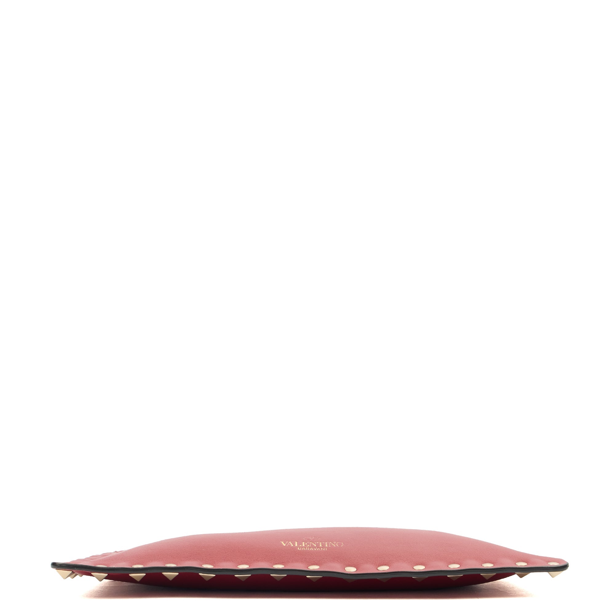 Valentino Clutch Rockstud Pouch in Red, Leather