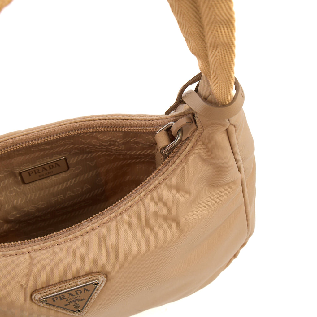 Prada Mini Bag Re-edition 2000 Nylon Mini Bag in Neutral, Nylon