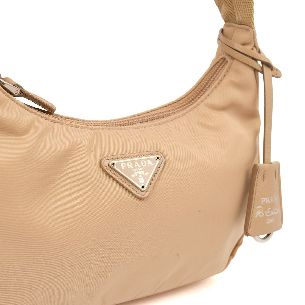 Prada Mini Bag Re-edition 2000 Nylon Mini Bag in Neutral, Nylon