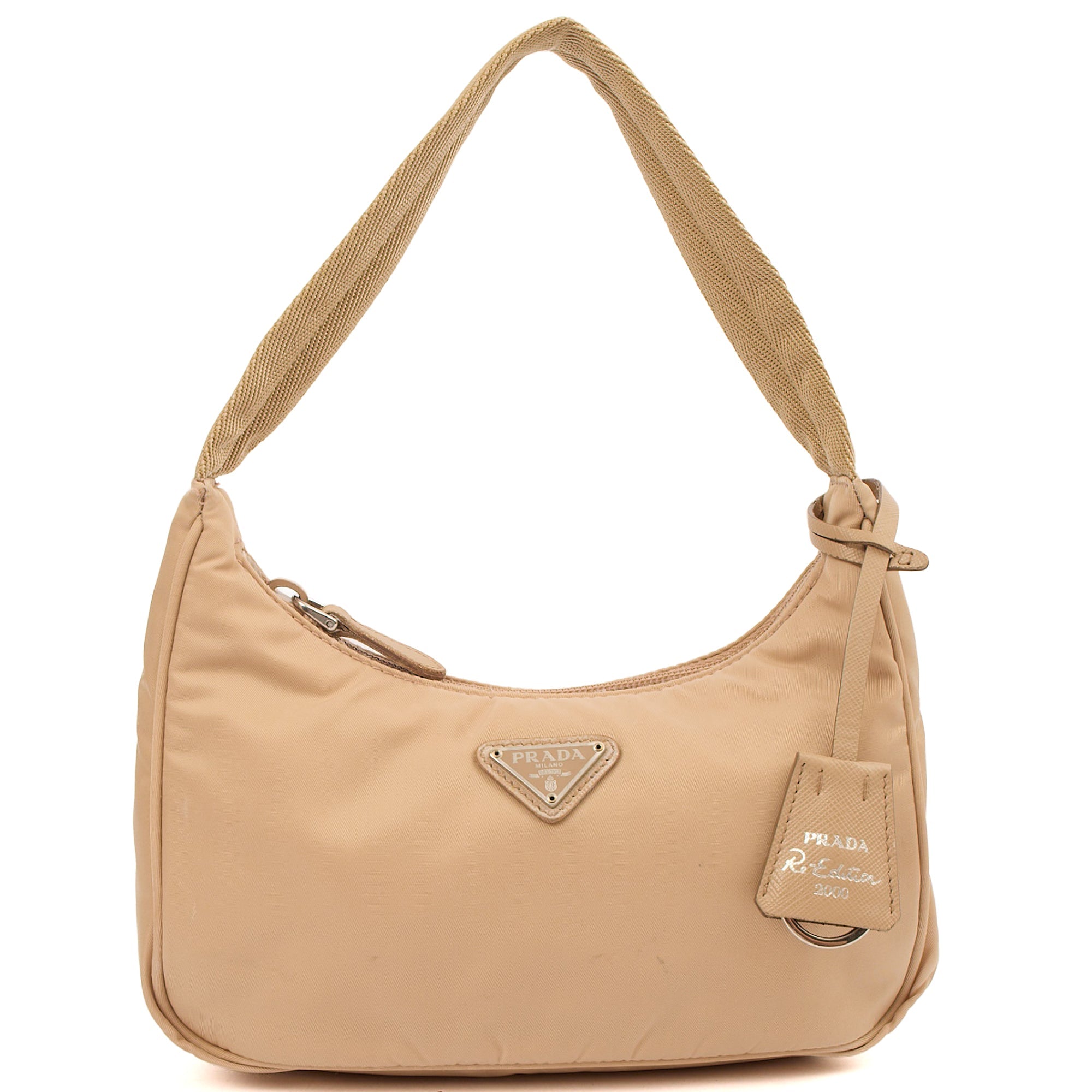 Prada Mini Bag Re-edition 2000 Nylon Mini Bag in Neutral, Nylon