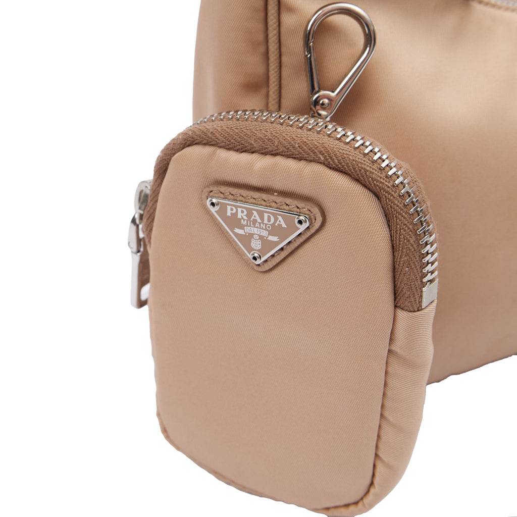 Prada Cross Body Re-Edition 2005 Re-Nylon Bag in Neutral, Nylon