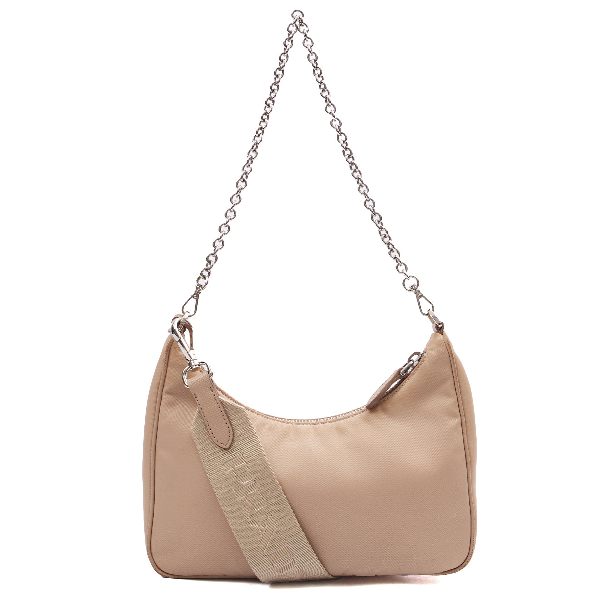 Prada Cross Body Re-Edition 2005 Re-Nylon Bag in Neutral, Nylon