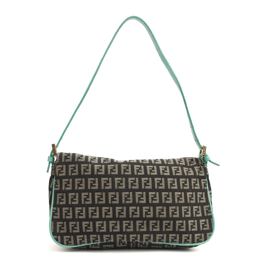Fendi Shoulder Bag Vintage Zucca Shoulder Bag in Blue, Canvas