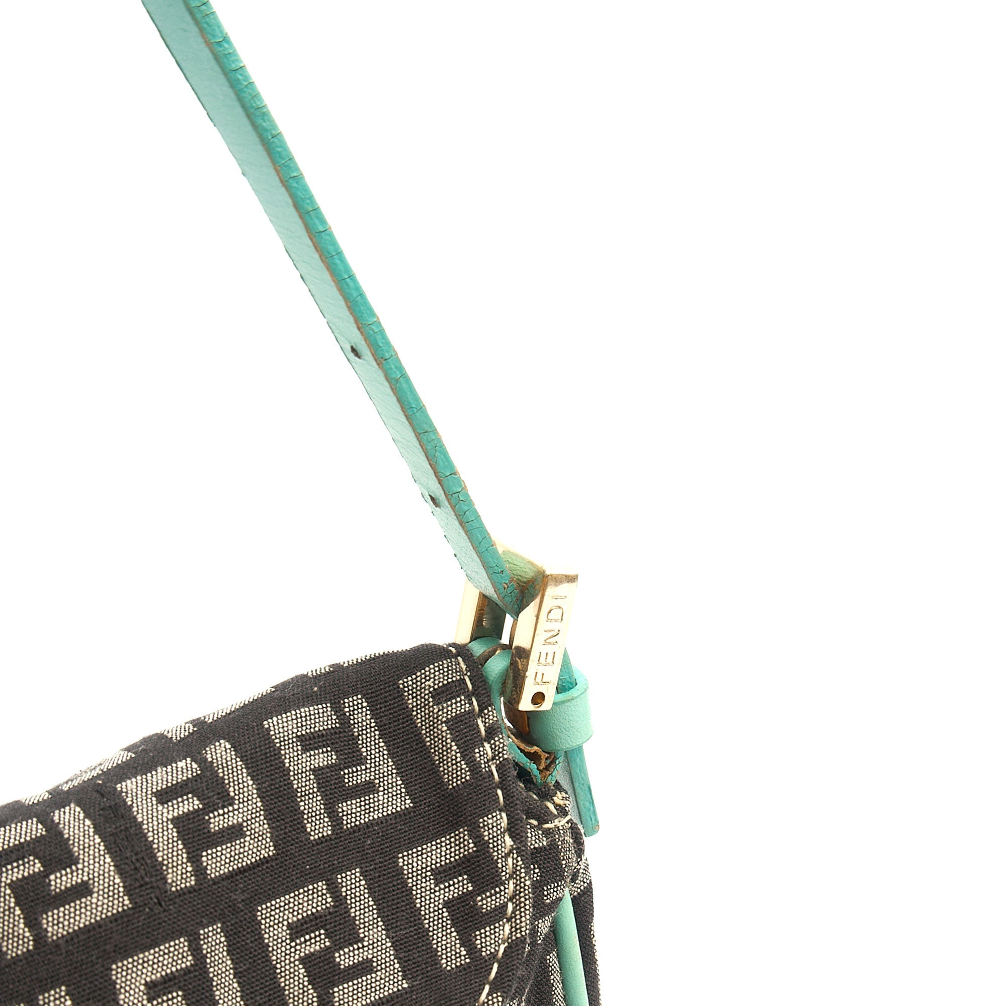 Fendi Shoulder Bag Vintage Zucca Shoulder Bag in Blue, Canvas