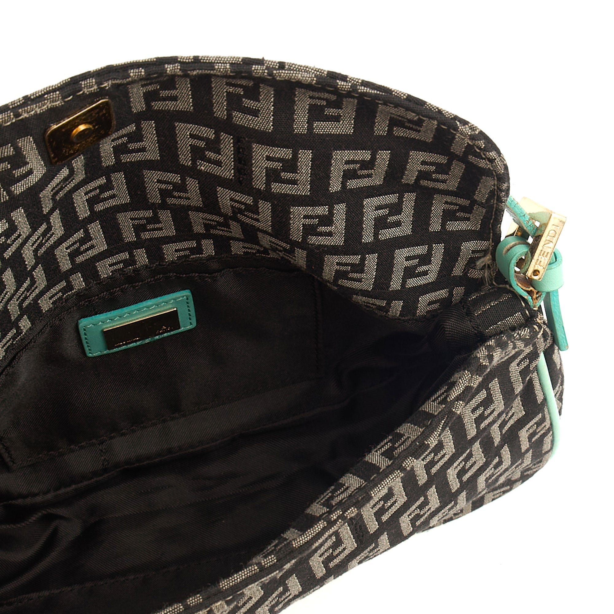 Fendi Shoulder Bag Vintage Zucca Shoulder Bag in Blue, Canvas