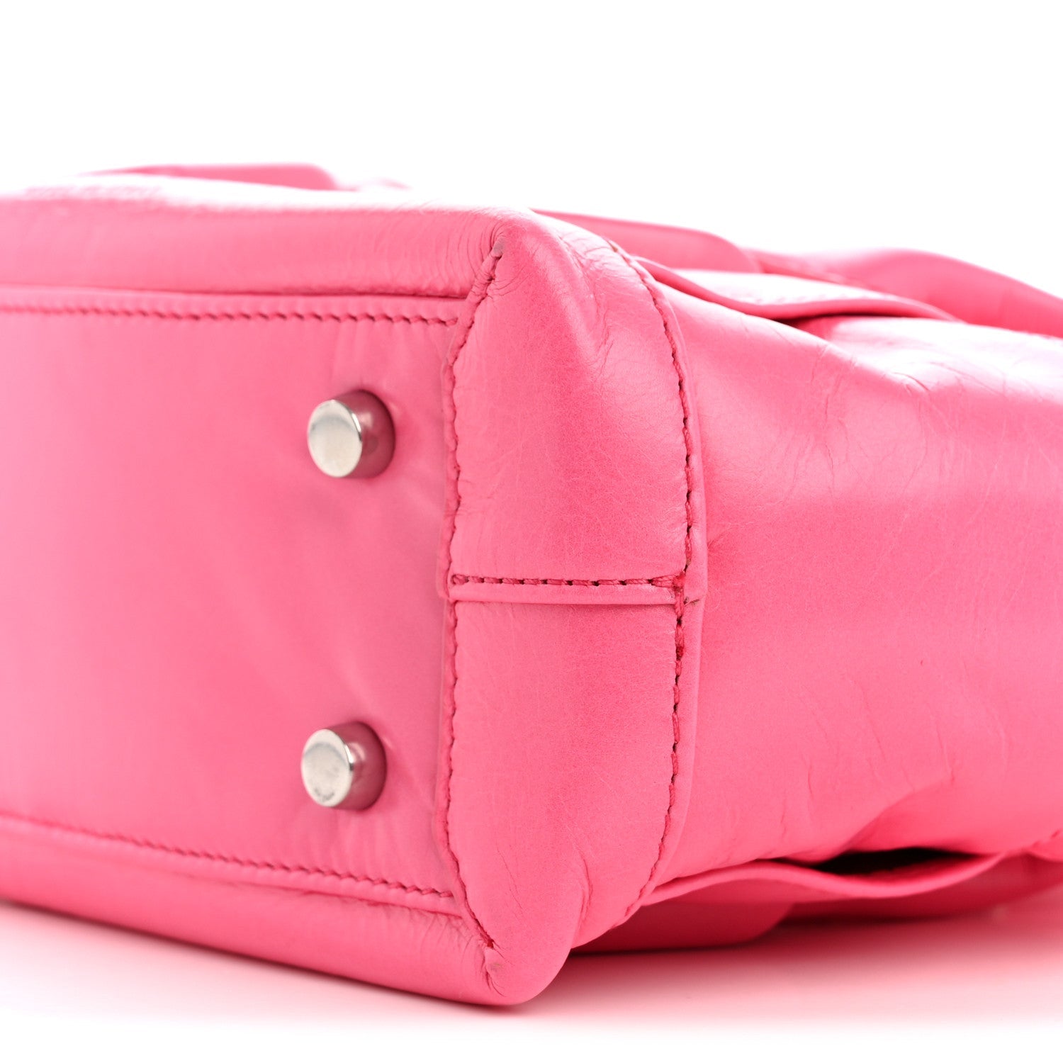 Paper Calfskin Maxi Intrecciato Mini Arco Pink