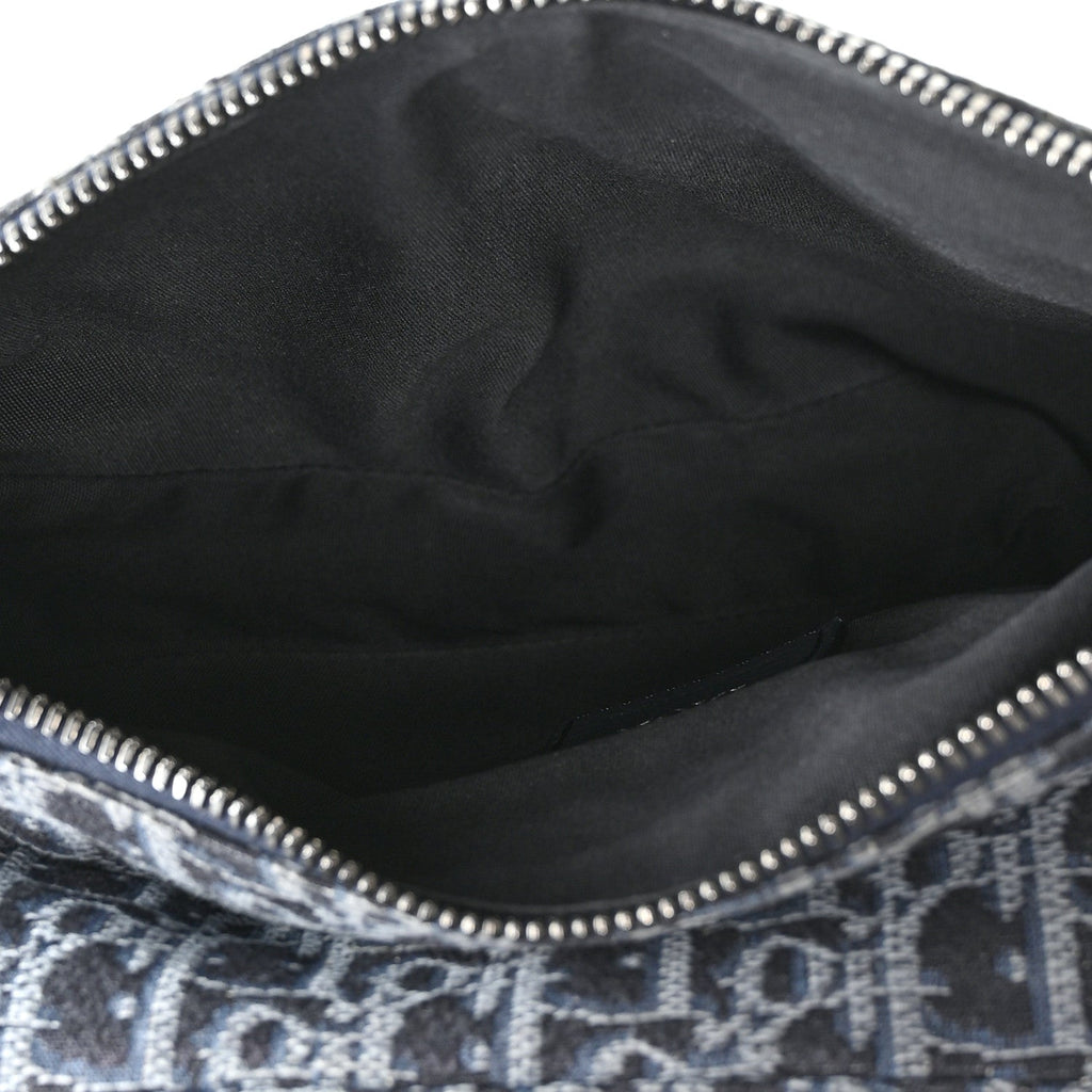 Oblique Mens Saddle Bag Black Blue