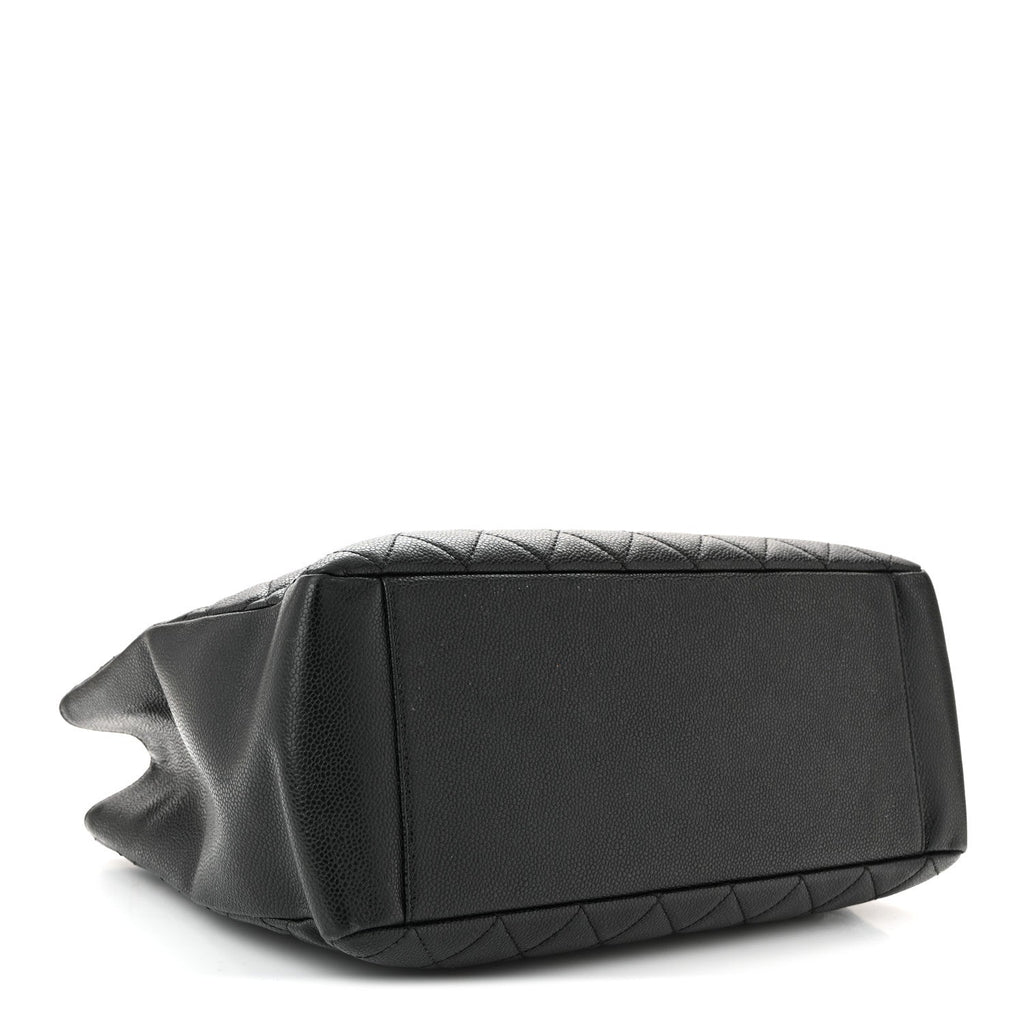 Caviar Quilted Grand Shopping Tote GST Black