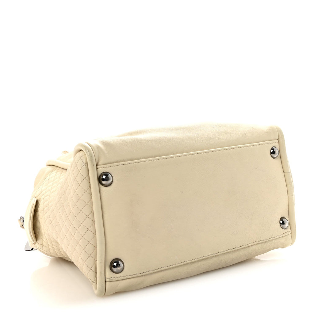 Calfskin Small CC Bowler White