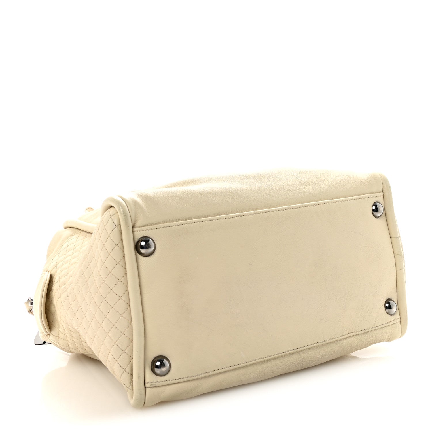 Calfskin Small CC Bowler White