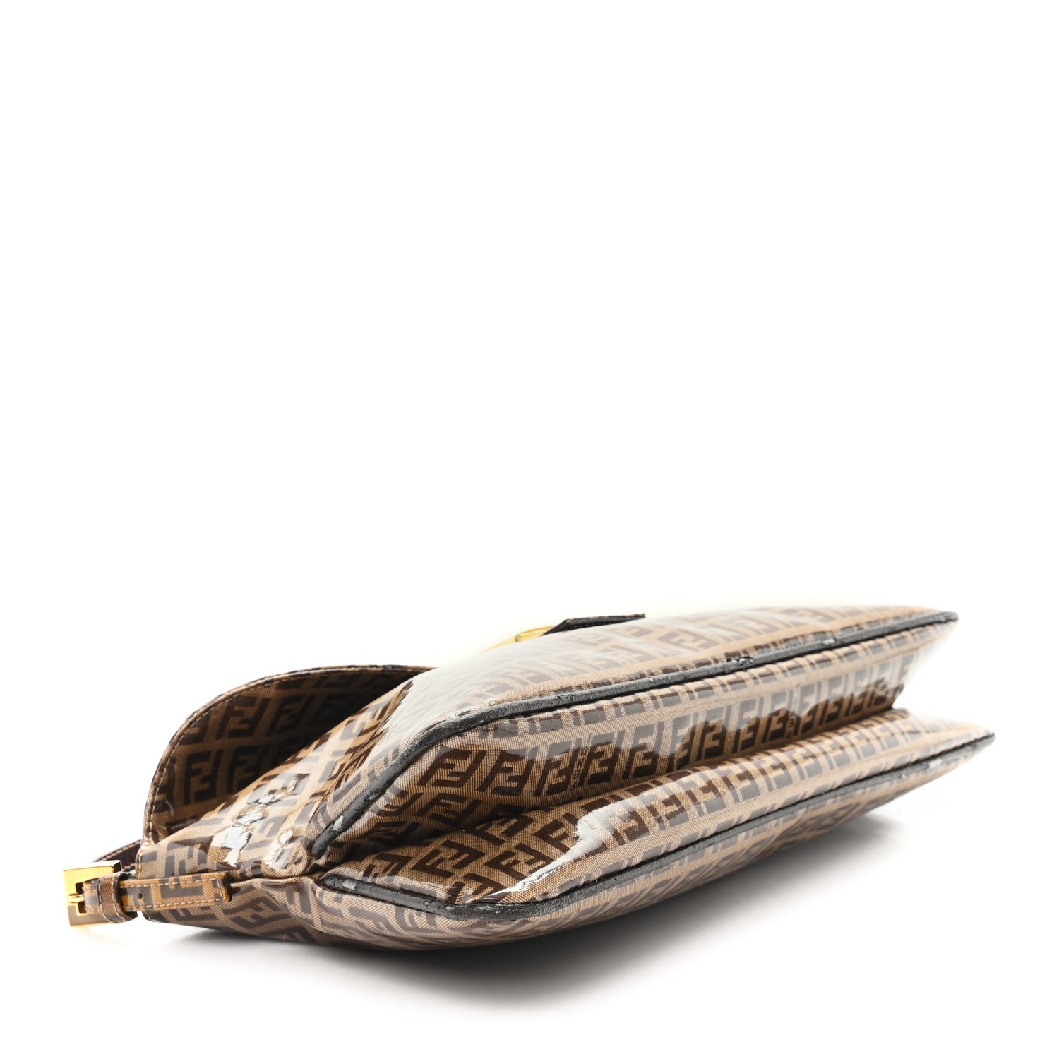 Vinyl Zucchino Baguette Double Flap Tobacco