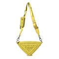 Yarn Raffia Effect Crochet Triangle Shoulder Bag Giallo