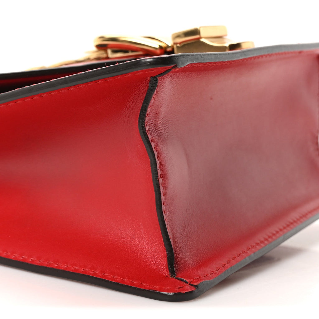 Calfskin Mini Sylvie Chain Shoulder Bag Hibiscus Red