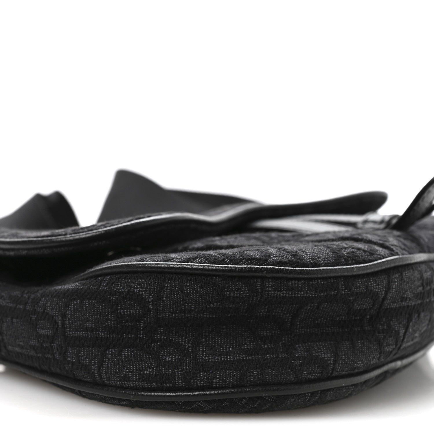 Oblique Mens Saddle Bag Black Blue