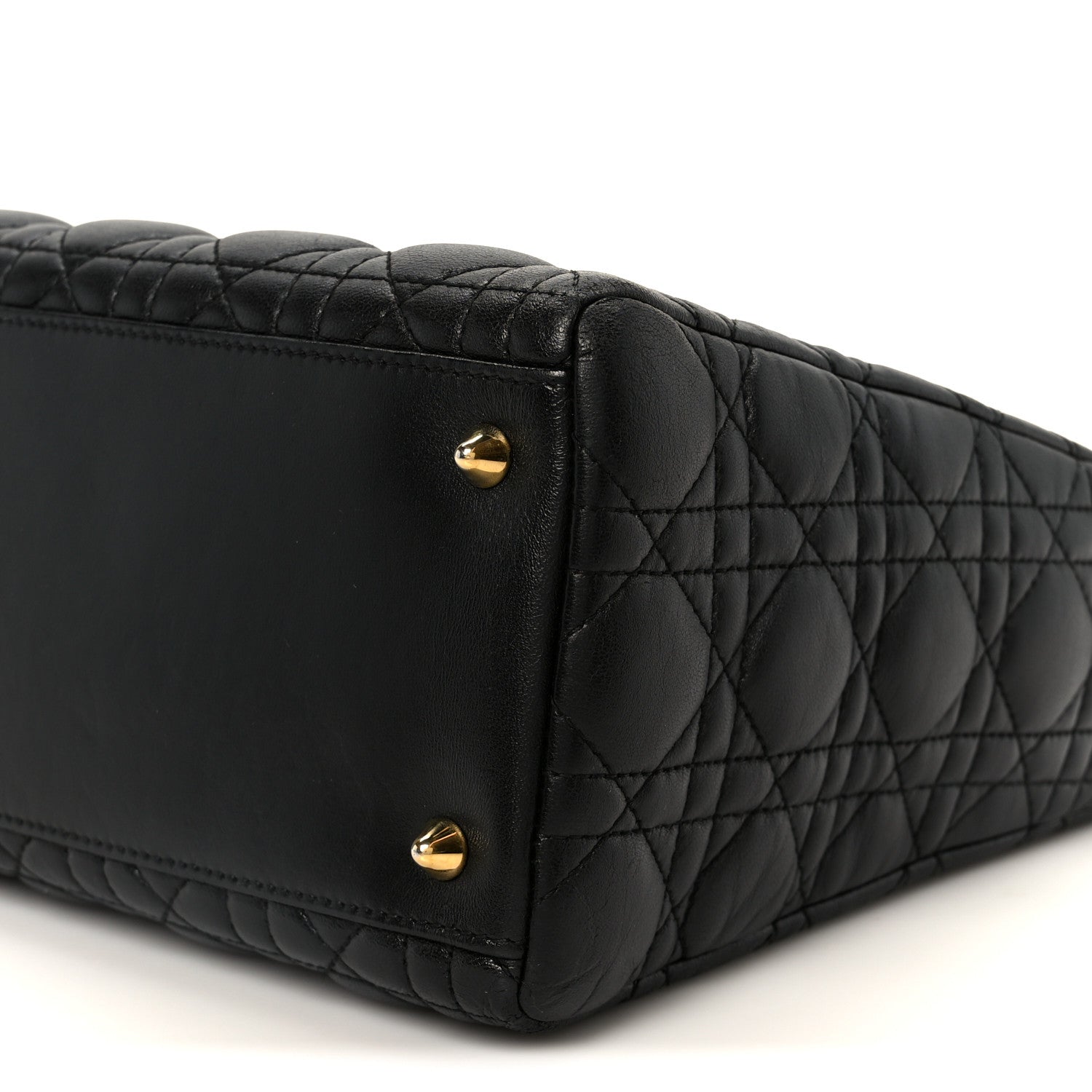Lambskin Cannage Medium Lady Dior Black