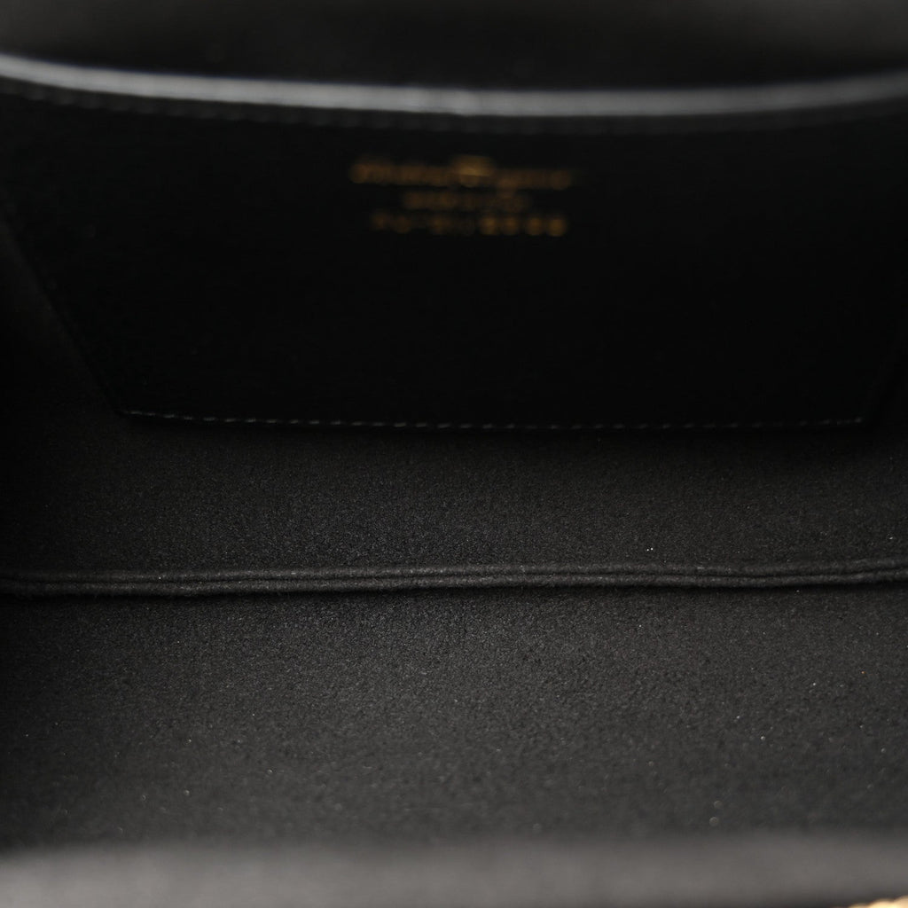 Calfskin Small Gancini Crossbody Black