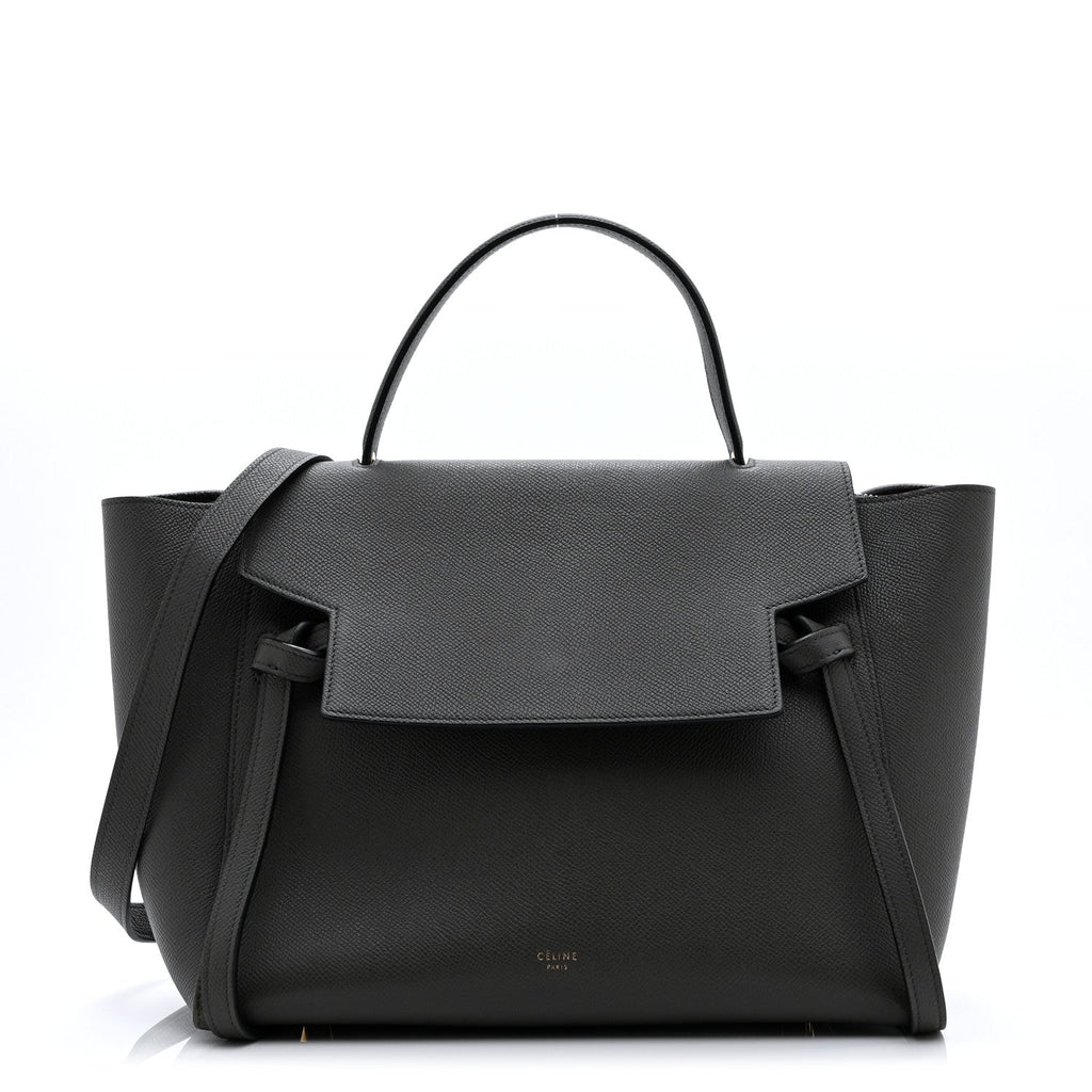Grained Calfskin Mini Belt Bag Grey