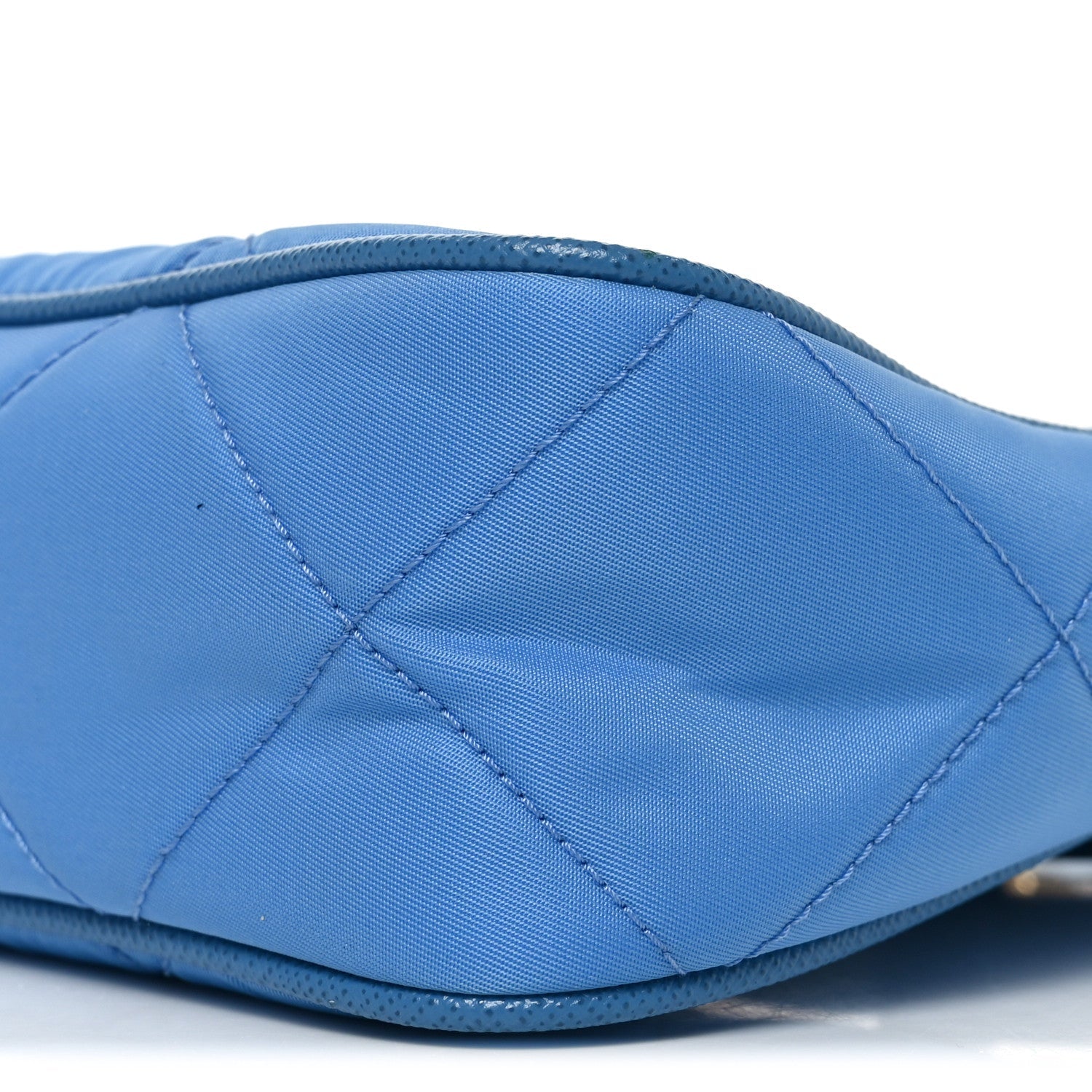 Re-Nylon Saffiano Stitched Mini Re-Edition 1995 Chaine Shoulder Bag Blue