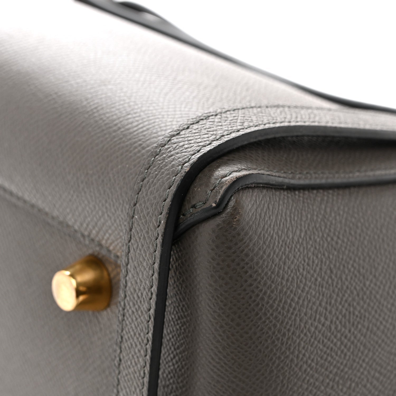Grained Calfskin Mini Belt Bag Grey