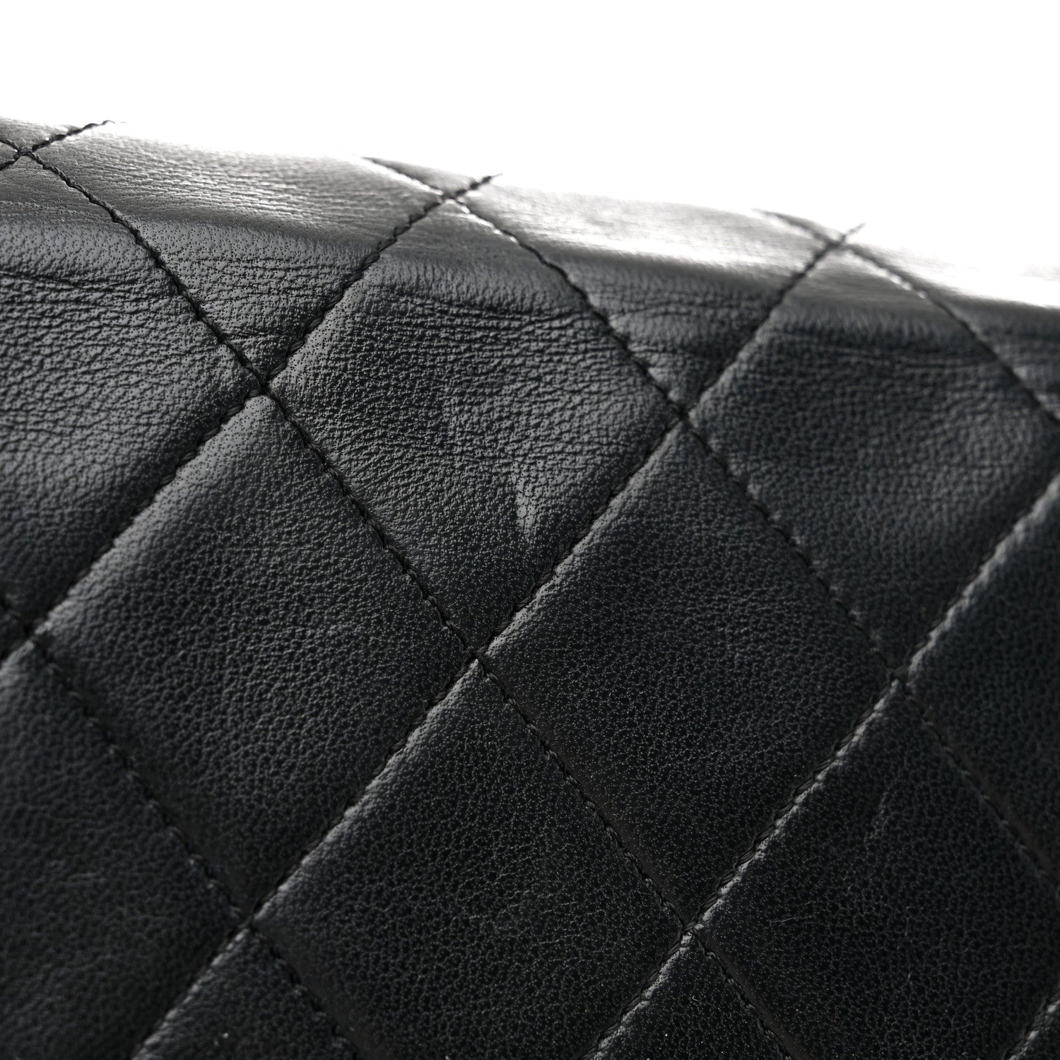 Lambskin Quilted Flap Bag Black