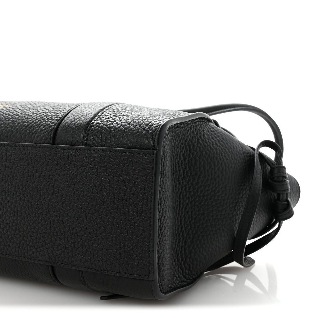 Heavy Grain Small Soft Bayswater Satchel Black