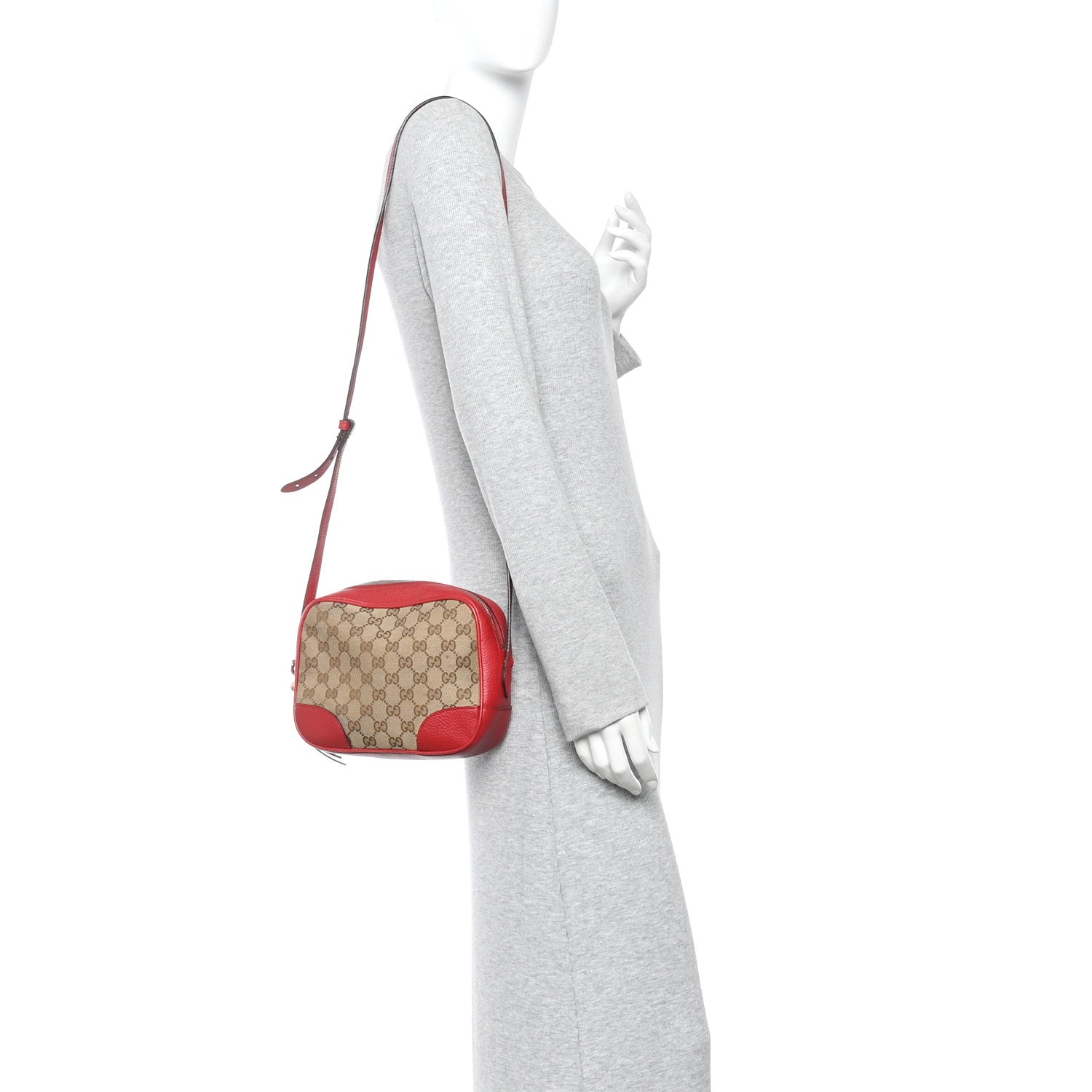 Monogram Mini Bree Messenger Bag Red