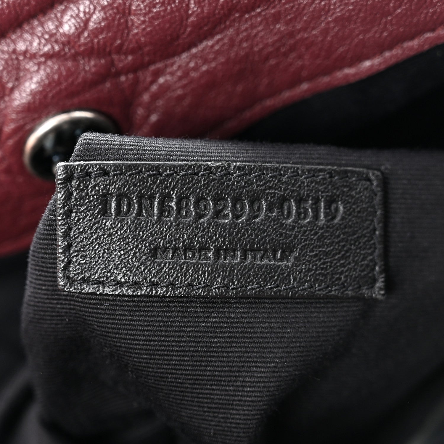 Vintage Lambskin Chevron Monogram Medium Nolita  Amaranto