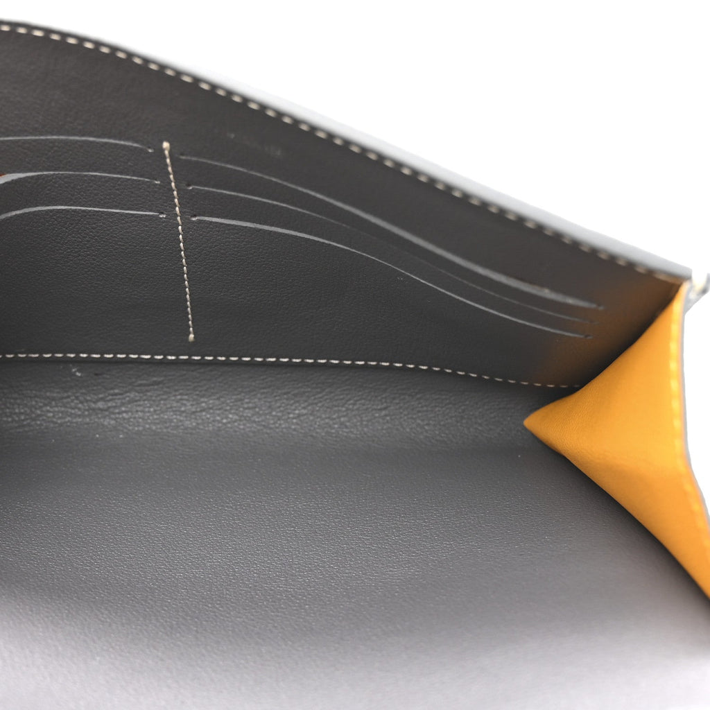 Goyardine Calfskin Chypre Wallet Pouch Grey