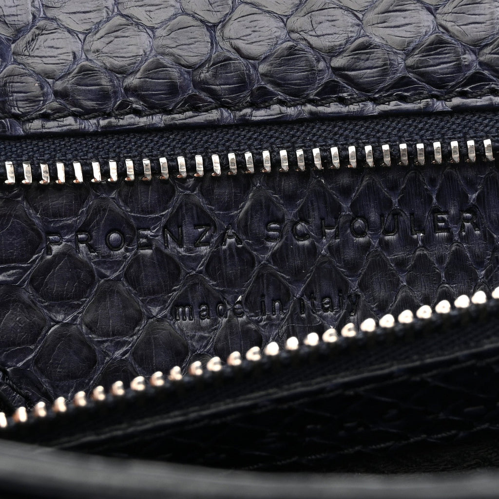 Snakeskin PS1 Pochette Clutch Blue